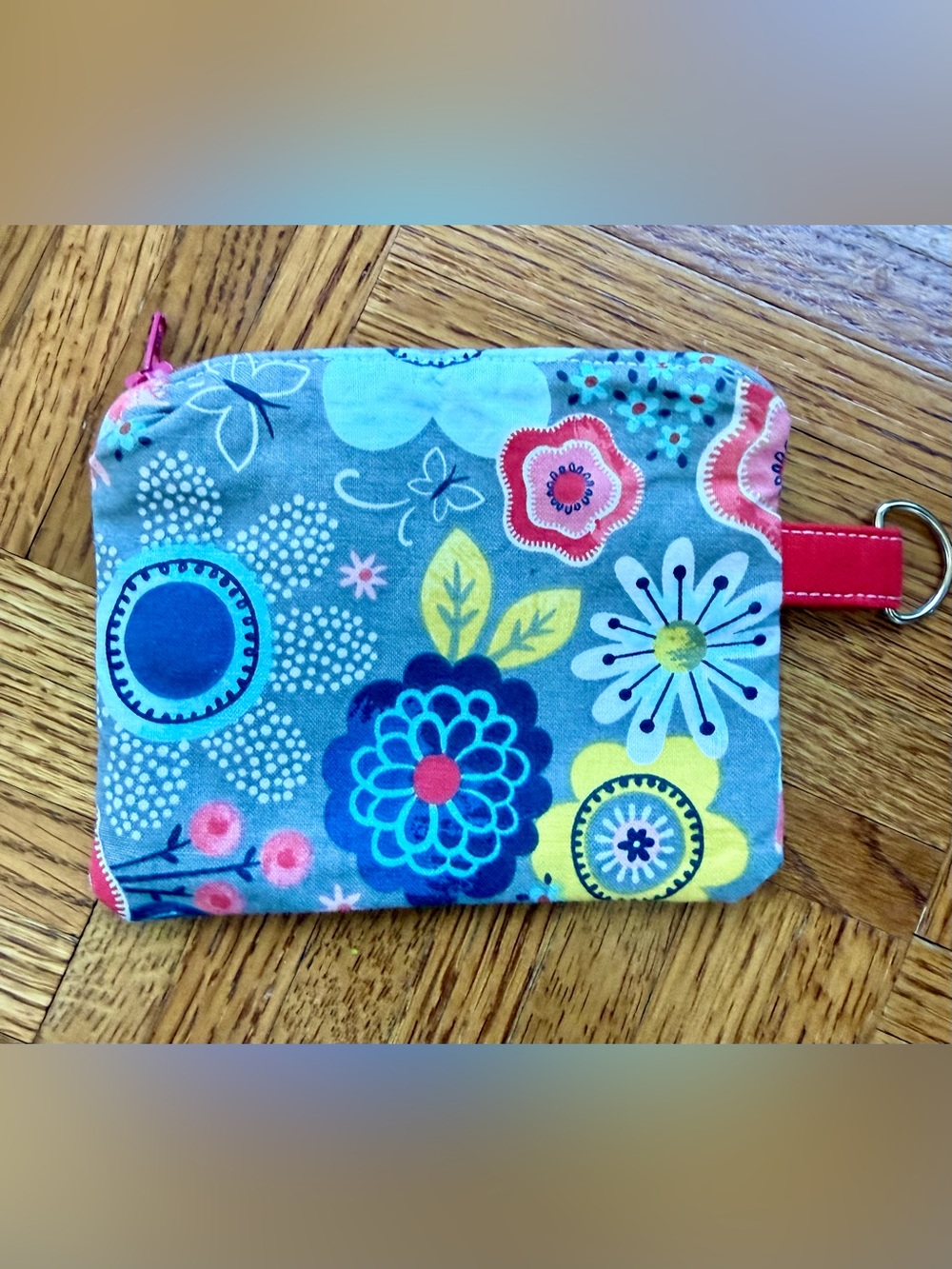 Handmade Floral Fabric Coin Purse - Picture 2 of 3
